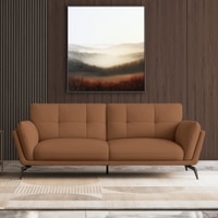 Vetra 3 seater Leather sofa in Pecan Brown
