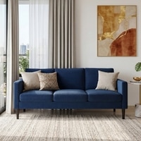 Liverpool 3 Seater Fabric Sofa in Delft Blue Colour
