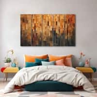 The Castle Decor Abstract Wall Painting Wooden Framed Digital Painting 27x48 Inch