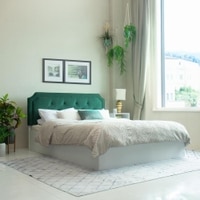 Citta Engineered Wood Queen Size Bed In White Finish