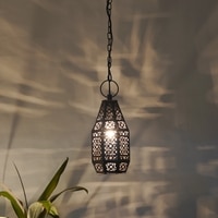Trawbusav Classic Black Mini Lantern Hanging Lamp