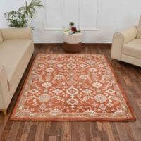 Multicolor Traditional Machine Made Polyester 4 X 6 Feet Carpet