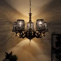 Devansh Solid Wood Electric Wall Light in Black Colour with Black Shade Count of 1 Light