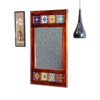 isaac solid wood mirror in honey oak colour