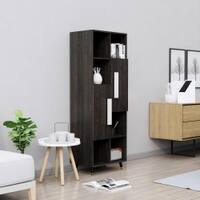 Hexa Engineered Wood Bookshelf Multipurpose Storage Rack in Flower Wenge Colour