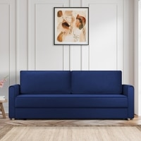 Flycon 3 Seater Pull Out Sofa cum Bed  in Navy Blue Colour
