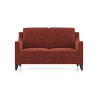 Abbey Sofa (Colour : Dark Coral, Cushion : Hard, Seating Capacity : 2 Seater)