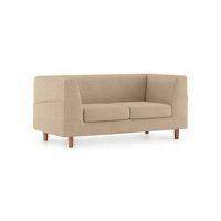Rubik Luxe 2 Seater Fabric Sofa in Sandshell Beige Colour