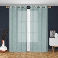 linen net Pack Of 2 Sheer Long Door Curtains