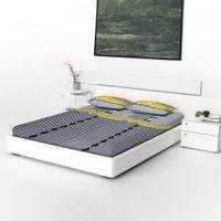 High Quality Cotton Double bed Fitted Bedsheets 275cmsx 235 cms ( Pillows 46 x 49 cms)