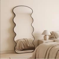The Artment Black Meander Unbreakable Floor Mirror For Home (170 X 70 CM)