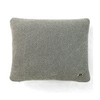 Mini Waffle Knit Grey  And Natural Cushion Cover  16X16 Inches