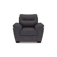 Adelaide Essential 1 Seater Fabric Sofa in Steel Colour