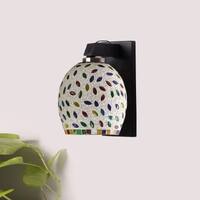 Devansh Solid Wood Electric Wall Light in Brown Colour with Multi Shade Count of 1 Light