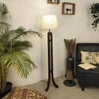 Damien Beige Jute Floor Lamp with Beige Jute Base