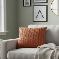 Colette Dark Coffee Cushion Cover 16X16  Inches