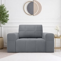 Riyab  Pull Out Sofa cum Bed  in Grey Colour