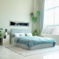 Sutra Engineered Wood Queen Size Bed In White Finish
