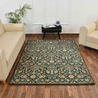 Multicolor Traditional Machine Made Polyester 4 X 6 Feet Carpet