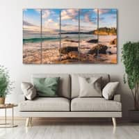 The Castle Decor Diamond Crystal Rhinestone Wall Art Set of 5 27x48 Inch