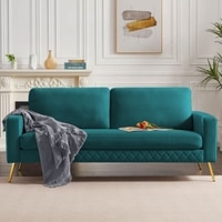 Hilda Fabric Sofa (Teal Blue)