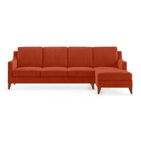 Abbey Sectional Sofa (Colour : Lava, Cushion : Soft, Seater : Right Aligned 3 Seater + Right Aligned Chaise)