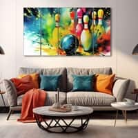 The Castle Decor Games Art Wall Painting Wooden Framed Digital Painting 27x48 Inch (Style 1)