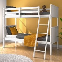 Hiddensee Solid Wood Bunk Bed in White Colour