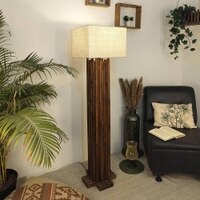 Palisade Beige Jute Floor Lamp with Beige Jute Base