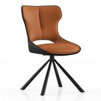Tulip Swivel Dining Chair In Tan Colour