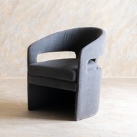 Nouve Fabric Lounge Chair in Grey Colour