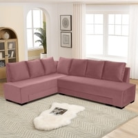 Melo 3 Seater Fold Out Sofa cum Bed  in Pink Colour