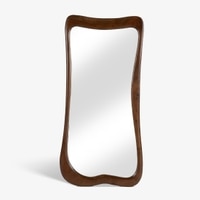 Mehraab Solid Wood Floor Mirror in Brown Colour