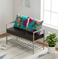 Kerdley Metal Accent 2 Seater Couch Bench With Stroage