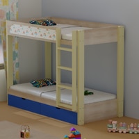 Play Date Single Size Bunk Bed in Rainbows Theme