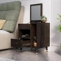 Hexa Red Engineered Wood Dressing Table in Flower Wenge Colour