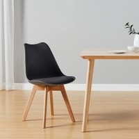 Kepler Brooks Valente Cafeteria Dining Chair in Black Colour