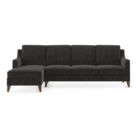 Abbey Sectional Sofa (Colour : Graphite Grey, Cushion : Hard, Seater : Left Aligned 3 Seater + Left Aligned Chaise)