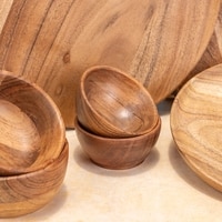 Ireka Homes Dinamate 8 Piece Acacia Wood Dinner Set