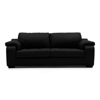 Trissino 3 Seater Leather Sofa in Licorice Colour