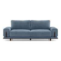 Barcelona Essential 3 Seater Fabric Sofa In Ocean Weave