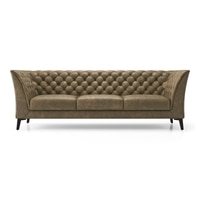 Weston 3 Seater Luxury Italian Leather Sofa In Antique Moss