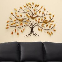 W-Niya Abstract Metal Wall Decor in Multicolor Set of 1