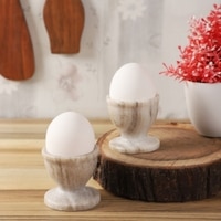 Opulent Marble Egg Vault set of 2