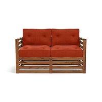 Raymond Wooden Sofa - Teak Finish (Lava) (Finish : teak; Custom Set - Sofas : 0002; Standard Set - Sofas : none; Colour : lava; Sofa Material : fabric; Sofa Size : regular; Sofa Type : regular)