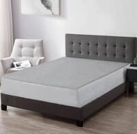 Springtek Waterproof Mattress Protector Premium Cotton Mattress Bed  Cover75x48 in Grey