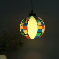 Globe Glass Electric Hanging Light in White Colour