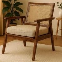 Pierre Solid Wood Armchair in Walnut