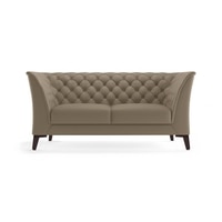 Weston 2 Seater Half Leather Sofa (Cappuccino)