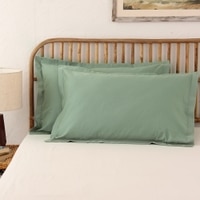 Sage Set Of 2 Pillow Covers with Green colour